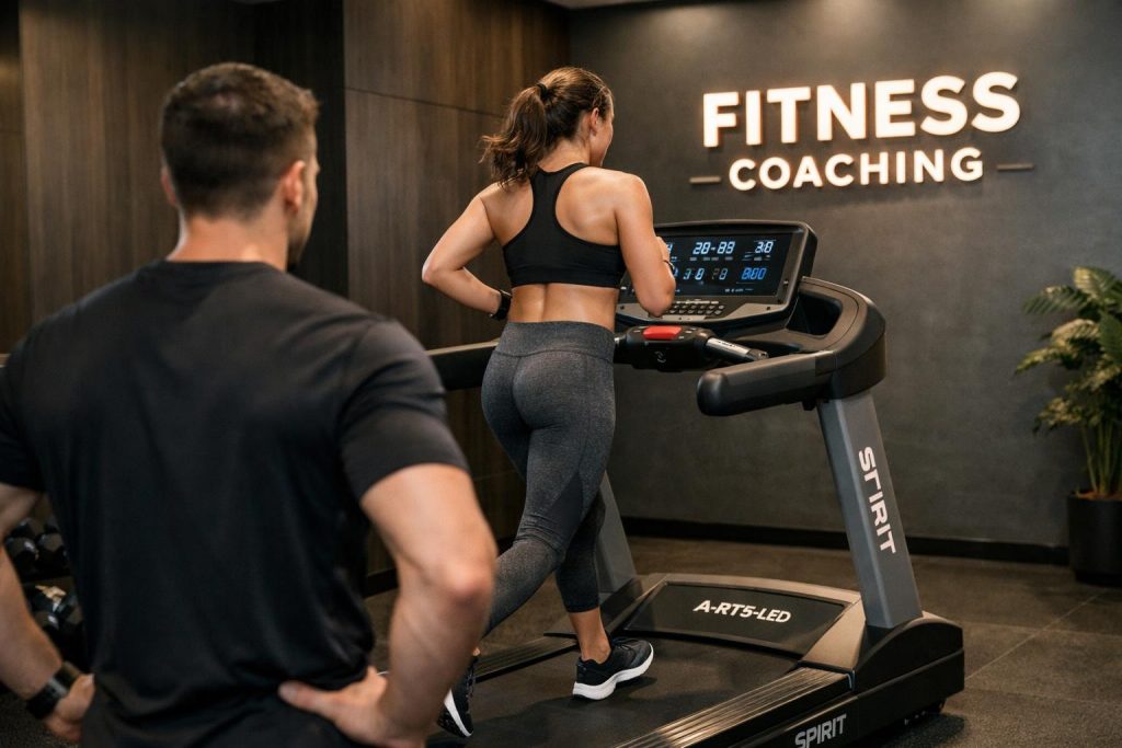 Femme sur tapis de course au Fitness Loft 78